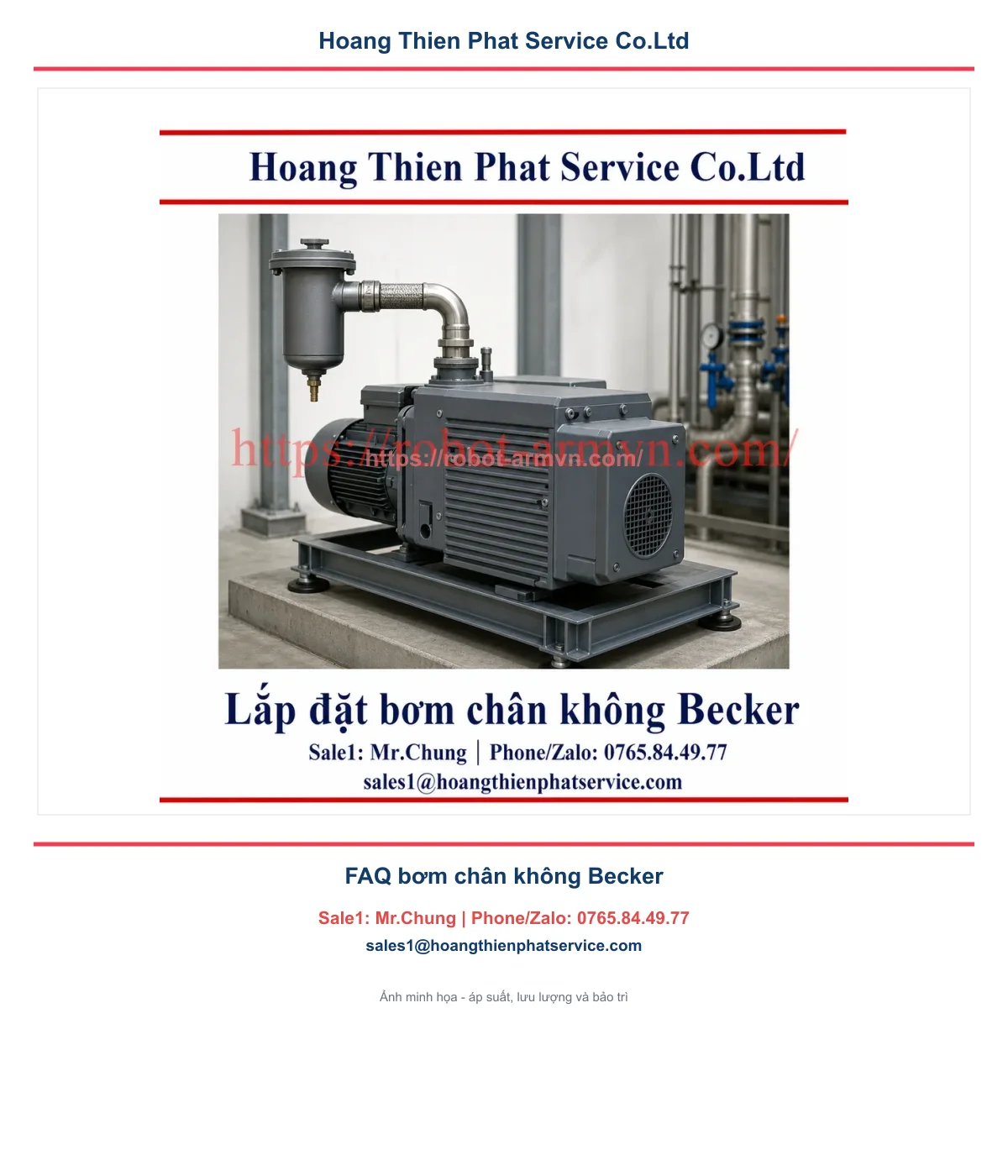 Bơm chân không Becker - ảnh minh họa FAQ