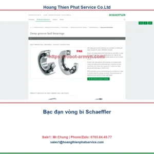 Bạc đạn vòng bi Schaeffler - ảnh sản phẩm từ trang hãng có watermark robot-armvn.com