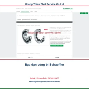Bạc đạn vòng bi Schaeffler: bảng model, thông số và ứng dụng