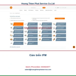 Cảm biến IFM: bảng model, thông số và ứng dụng