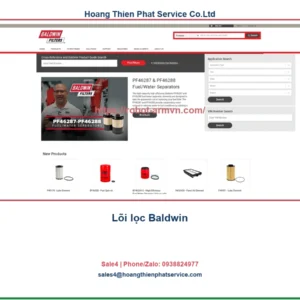 Lõi lọc Baldwin: bảng model, thông số và ứng dụng