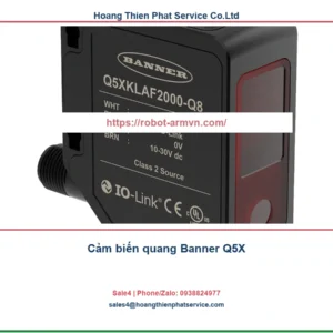 Cảm biến quang Banner Q5X: bảng model, thông số và ứng dụng
