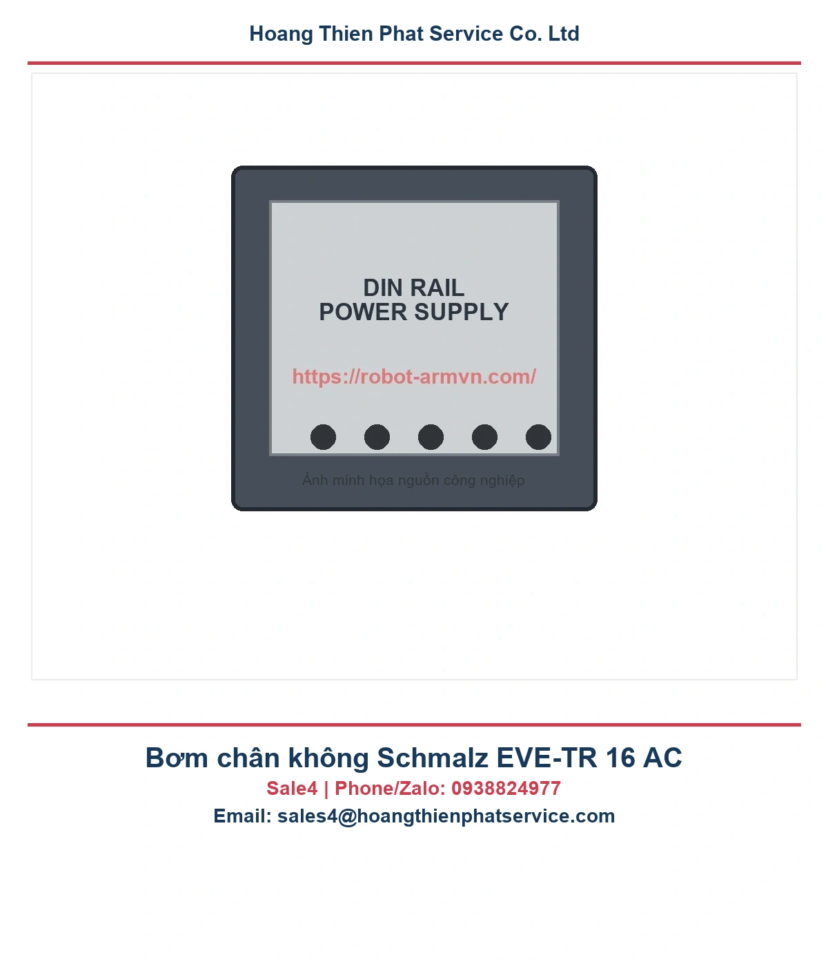 Bơm chân không Schmalz EVE-TR 16 AC