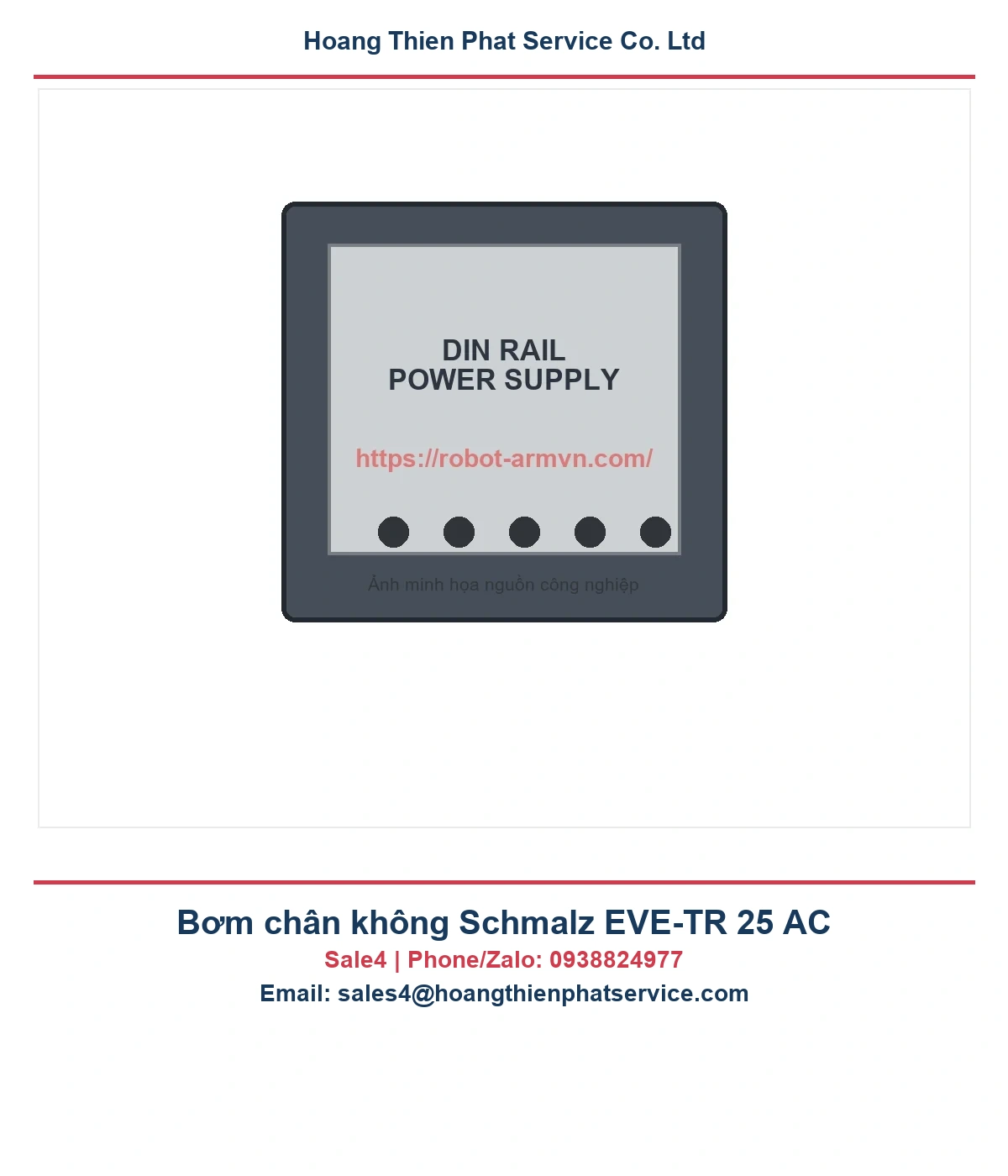 Bơm chân không Schmalz EVE-TR 25 AC