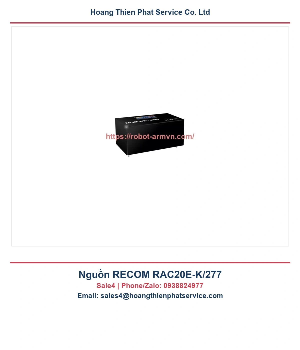 Nguồn RECOM RAC20E-K/277