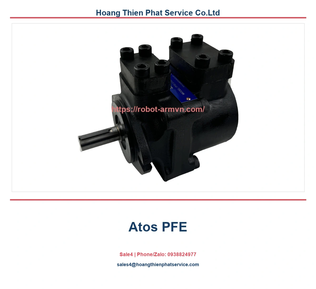 bơm thủy lực Atos PFE