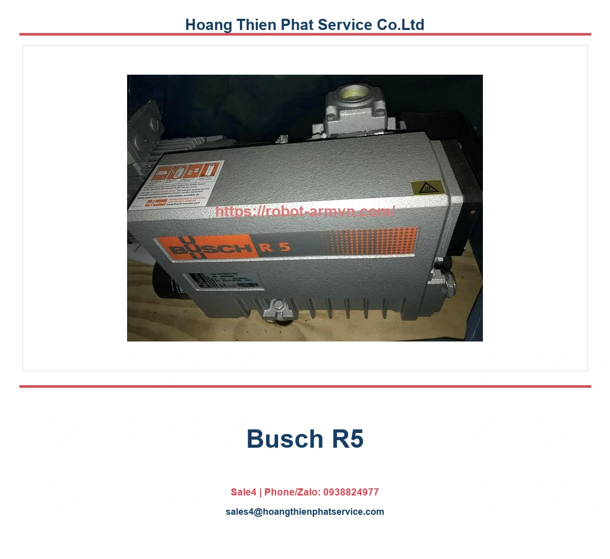 bơm chân không Busch R5