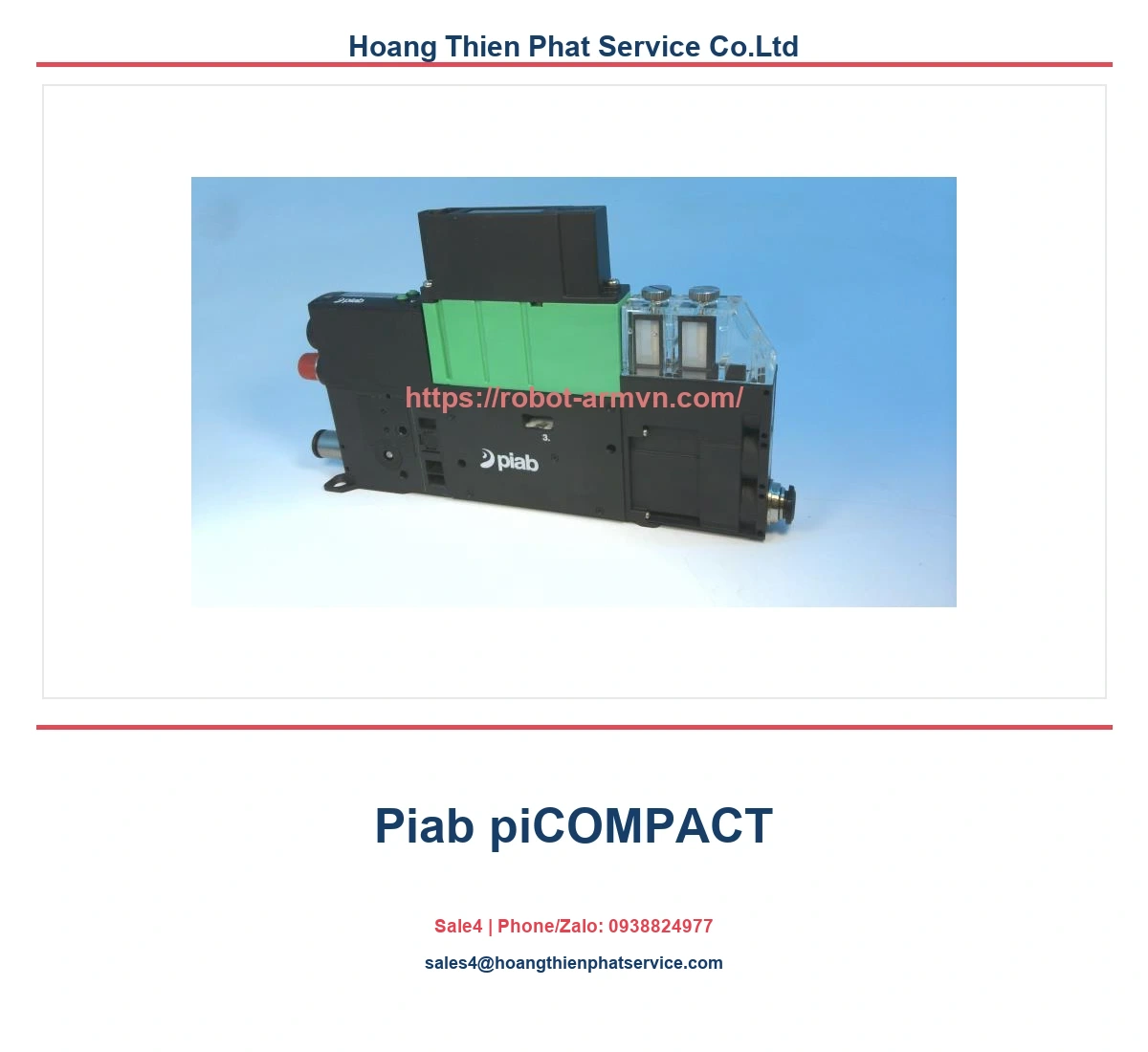 bơm chân không Piab piCOMPACT
